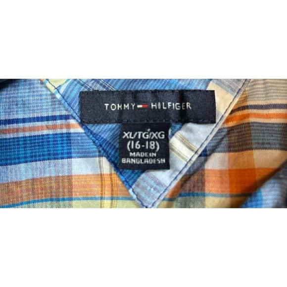 TOMMY HILFIGER, MEN SHIRT, long sleeve, SIZE XL (16-18), MULTICOLOR - Picture 8 of 9